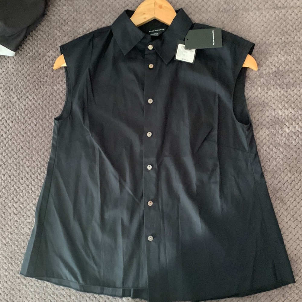 NWT Club Monaco Black Blouse XS. CANT BET PRICE